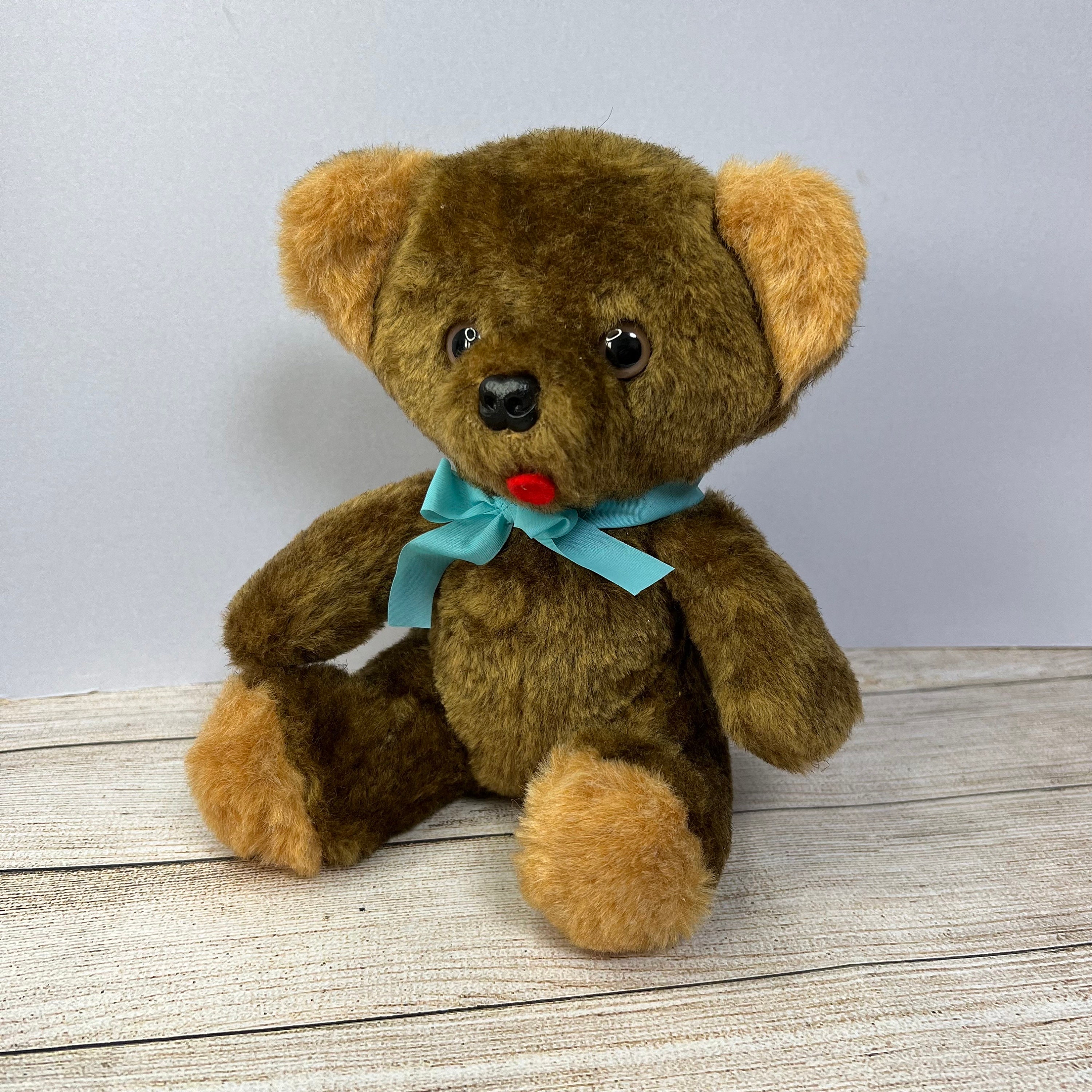 Vintage 90s Brown Teddy Bear - Etsy Norway