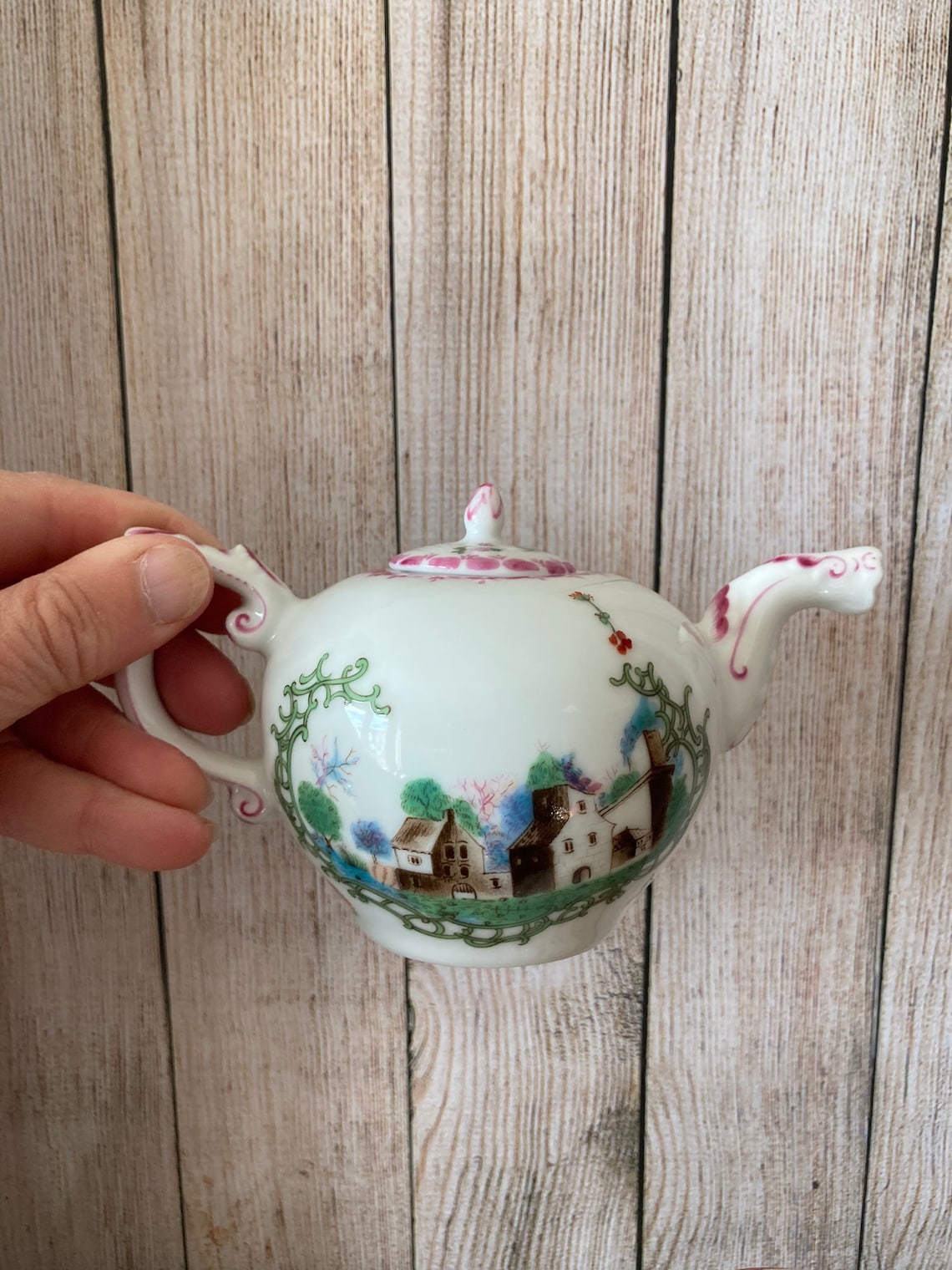 Vintage Victoria and Albert Museum Replica Teapots for Franklin Mint, Chinese and Hochst, 1985 image 3