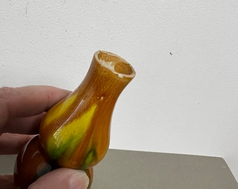 ヴィンテージ ドリップ グレーズ アート 陶器 花瓶：中国風 5個セット