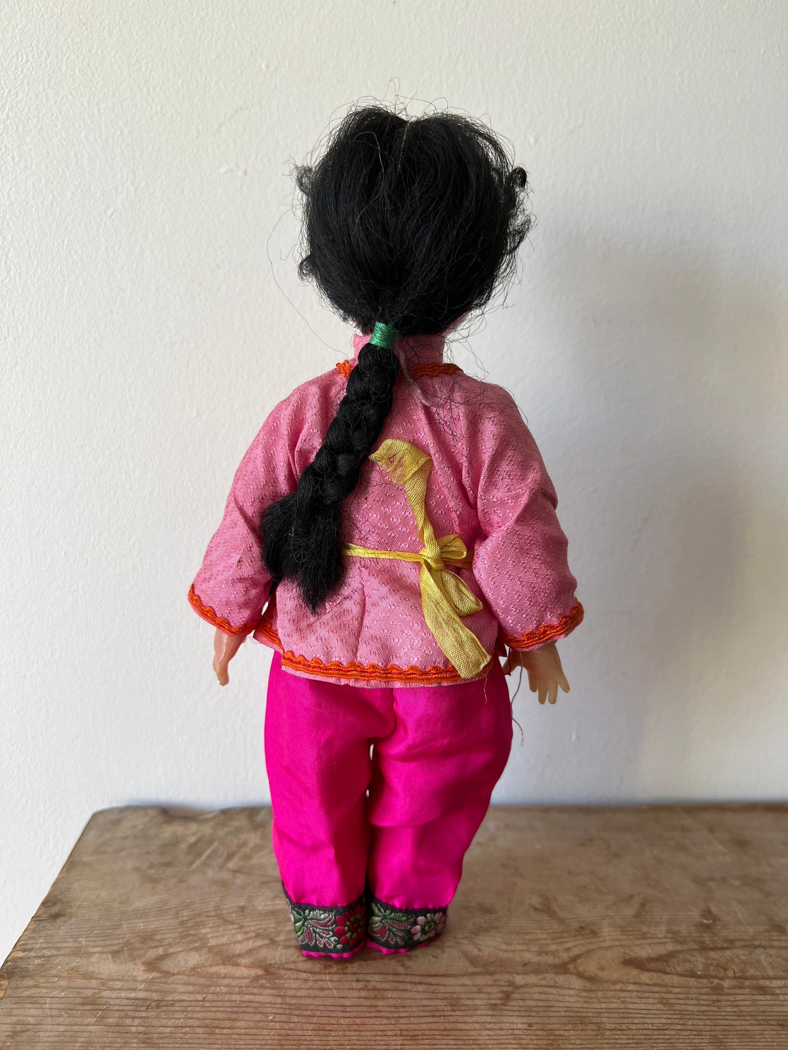 Vintage Chinese Girl Doll Pretty Face Pink Outfit Jointed Etsy