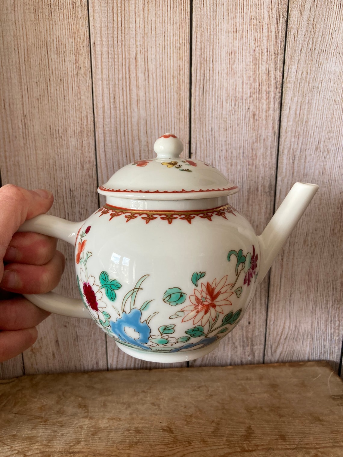 Vintage Victoria and Albert Museum Replica Teapots for Franklin Mint, Chinese and Hochst, 1985 image 7