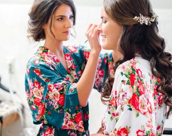 Cotton Bridal Robe // Bridesmaid Robes // Robe // Bridal Robe // Bride Robe // Bridal Party Robes // Bridesmaid Gifts // Floral Robes