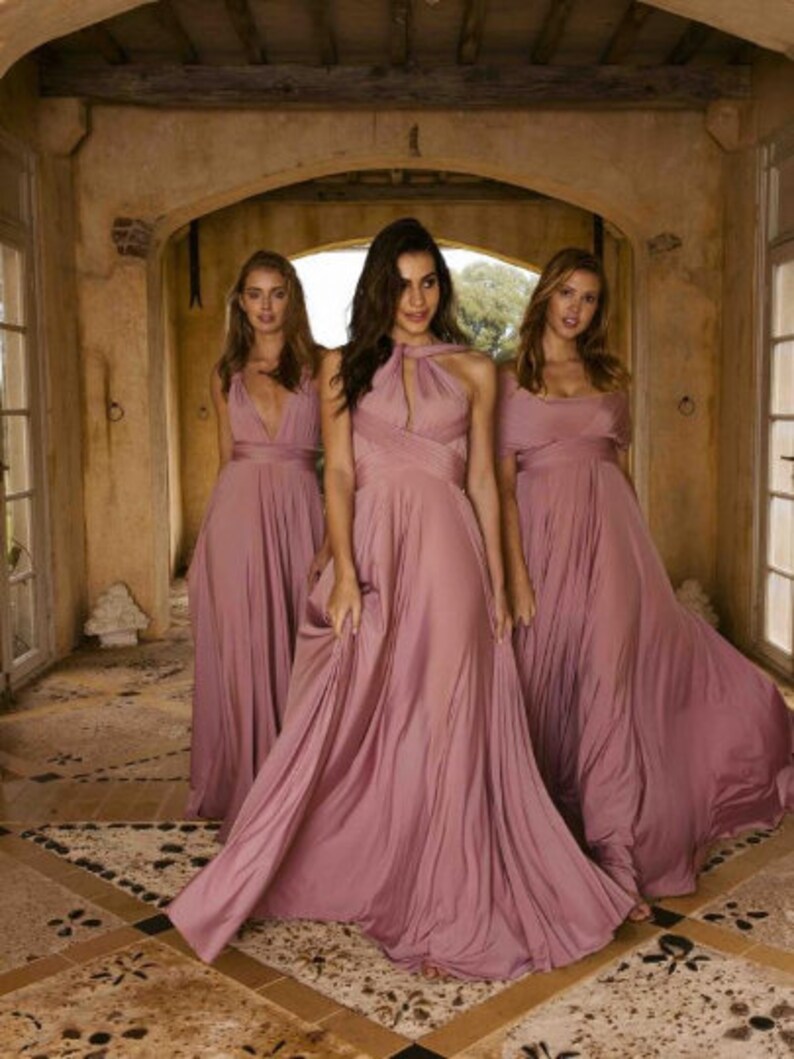 Blush Convertible Bridesmaid Dress Infinity Long Bridesmaid Dress Maternity Dress Multiway Wrap Dress Formal Party Dress