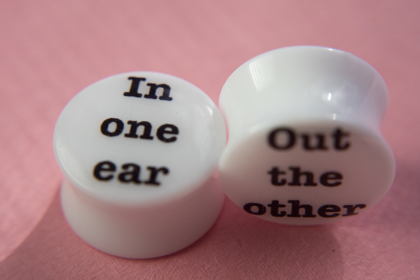 Funny Ear Plug in One Ear Out the Other Ear Plugs0g 8mm Etsy