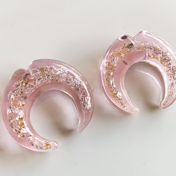 Gorgeous glass hoop ear weights 2g - 6mm, 0g -8mm, 00g -10mm