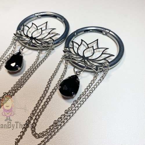 Lotus Ear Weights Ear Hangers for Gauges 2g 6mm Etsy