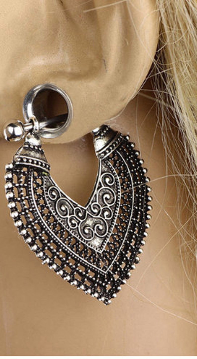 Dangle Plugs Dangle Ear Tunnels Stainless Steel Etsy