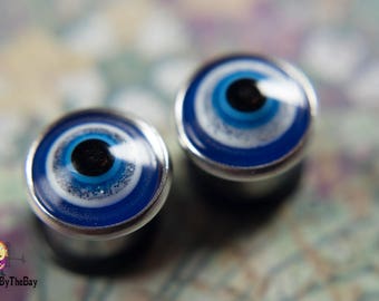 Gorgeous and elegant eye hider plugs plugs, 2g - 6mm, 0g -8mm 00g -10mm