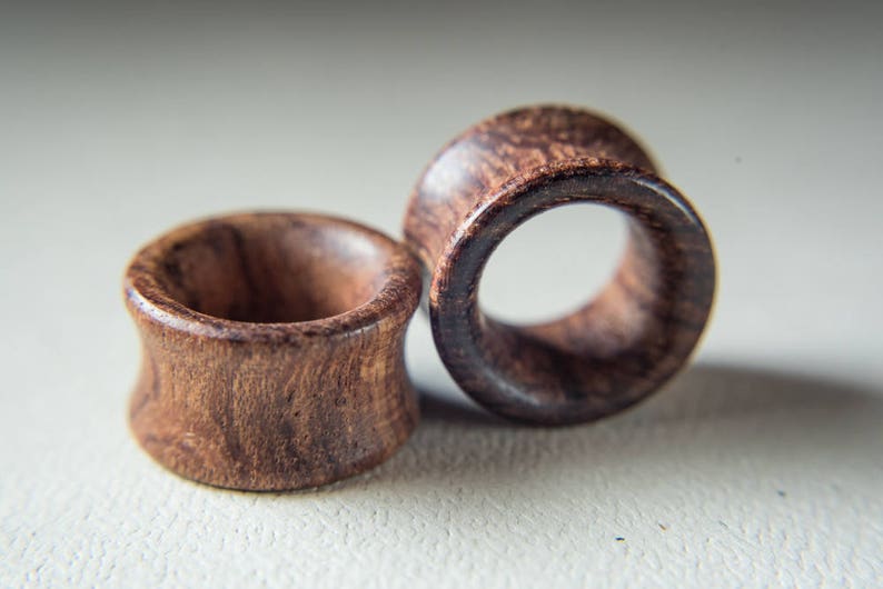 Double Flare Wood Ear Plugs 0g8mm 00g10mm 1/212mm 9/16 Etsy