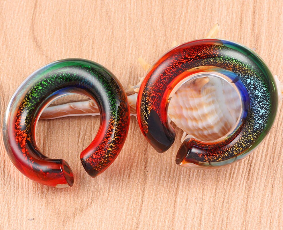 Teal Super Hoops Ear Weights 2g 0g 00g 12 716 916 58 6mm 8mm 10mm 11mm 12mm 14mm 16mm and over PAIR