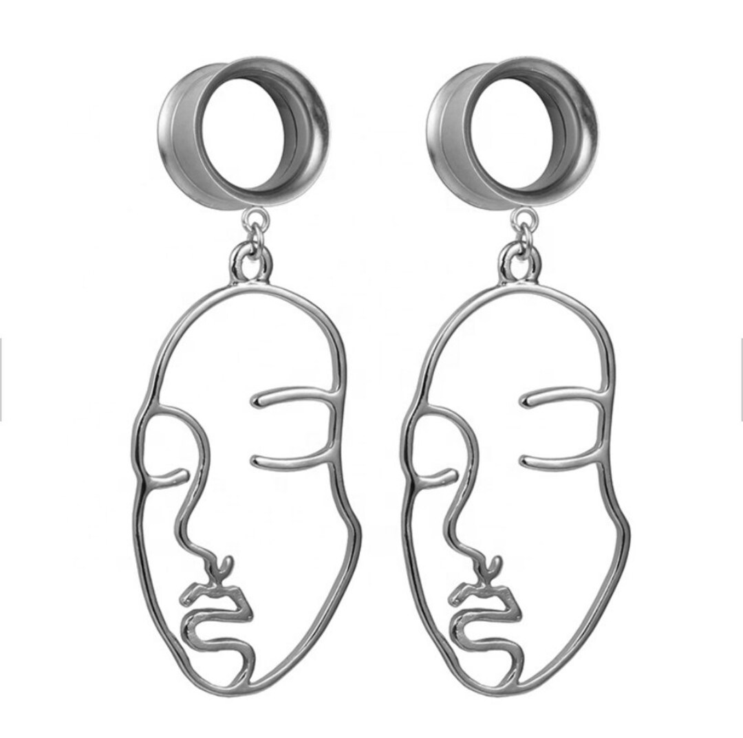 Dangle Plugs Dangle Ear Tunnels Stainless Steel Etsy