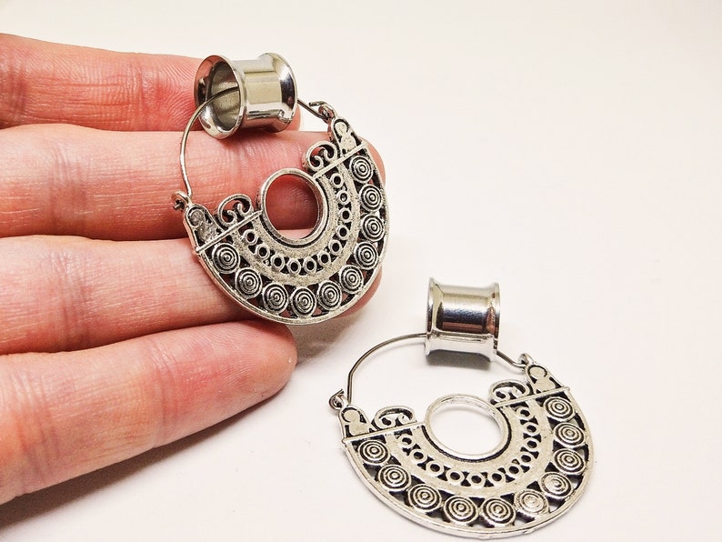 Dangle Plugs Dangle Ear Tunnels Stainless Steel Etsy