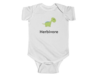 Vegan Slogan Baby Bodysuit Onesie Vest Team Herbivore