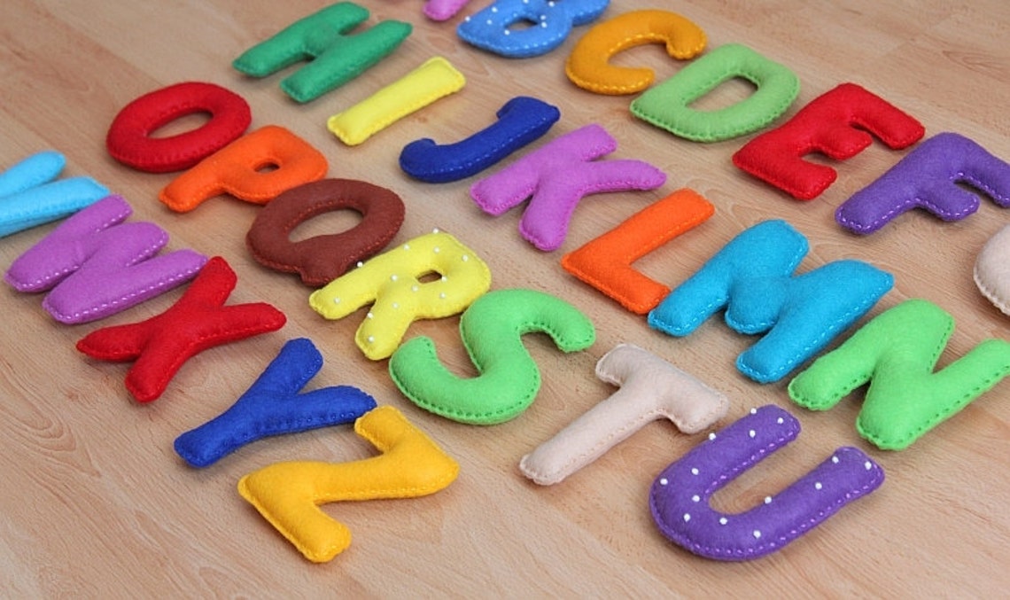Felt Letter Felt Letter Ornament Alphabet Felt Sewing Stuffed Etsy