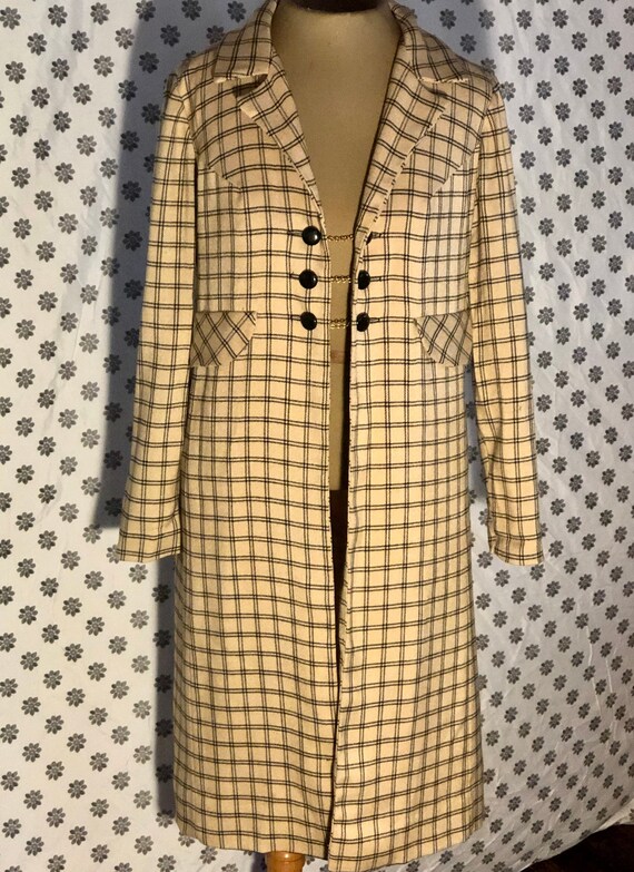 Vintage Windowpane Spring Coat
