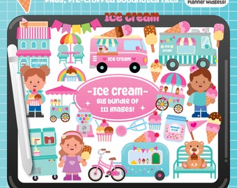 Ice Cream Digital Sticker for Goodnotes, Goodnotes Sticker, Planner Stickers, Digital Stickers, Ice Cream Clipart, Ice Cream Party Printable