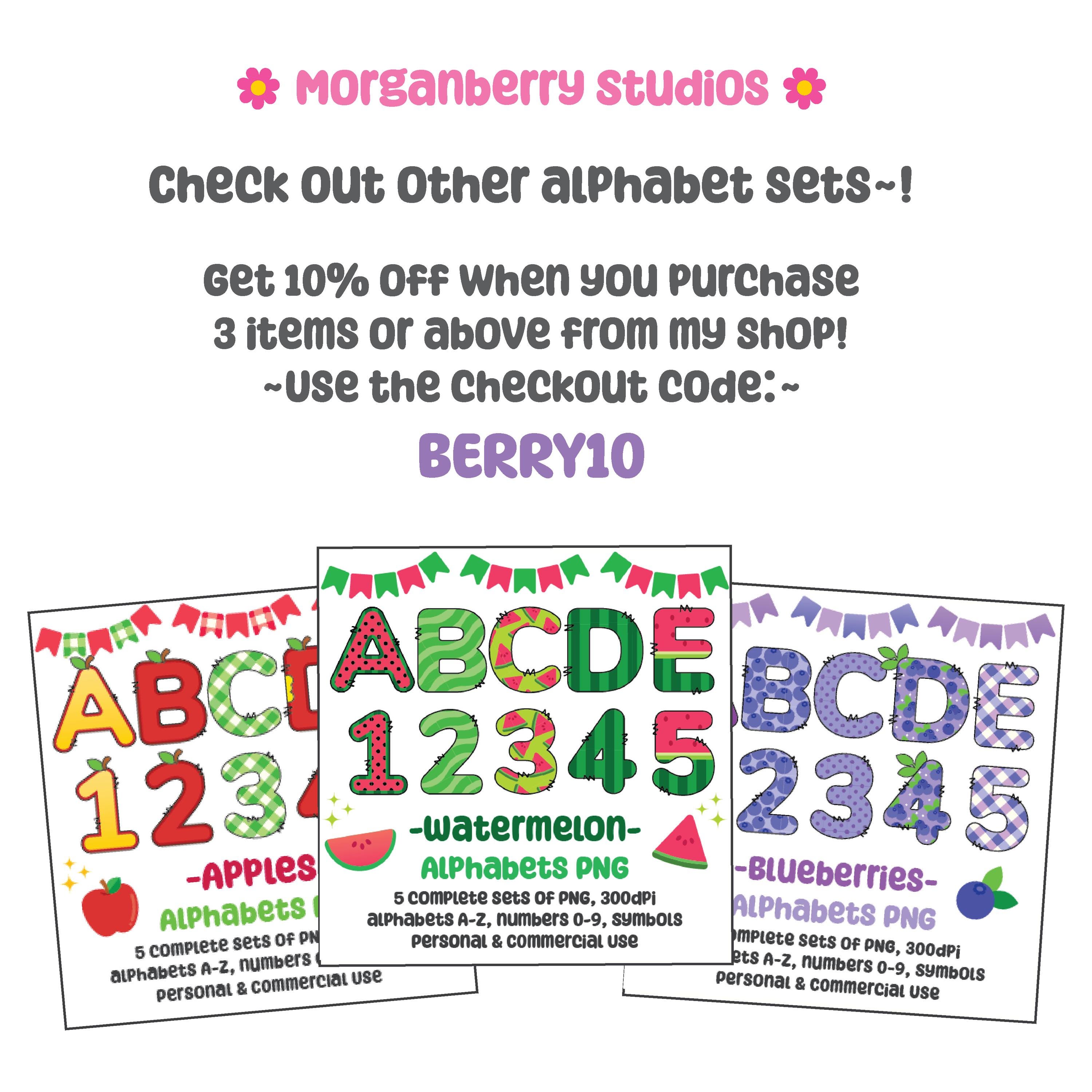 Popcorn Alphabet Clipart, Carnival Alphabet AZ, Movie Night Clipart