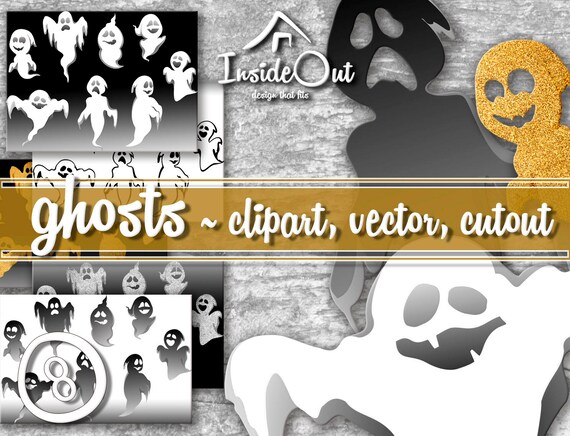 Download Ghost Clipart Halloween Svg Png Vector Graphics Silhouette Etsy