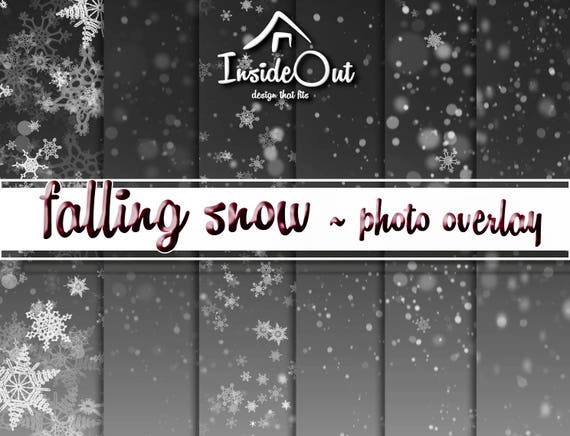 falling snow overlay snowflake clipart photo photoshop snow etsy snow falling png