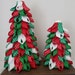 6 Inch OR 9 Inch Red/green Polka Dot Ribbon Holiday Tabletop Tree - Etsy
