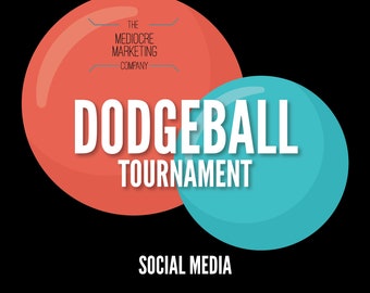 Dodgeball Tournament Social Media Artwork | PTO | PTA | School Event | Editable PDF | Editable Powerpoint | Kickball | School Fundraiser