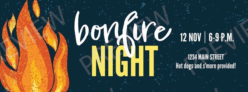 Bonfire Night Social Media Artwork | PTO | PTA | School Event ...