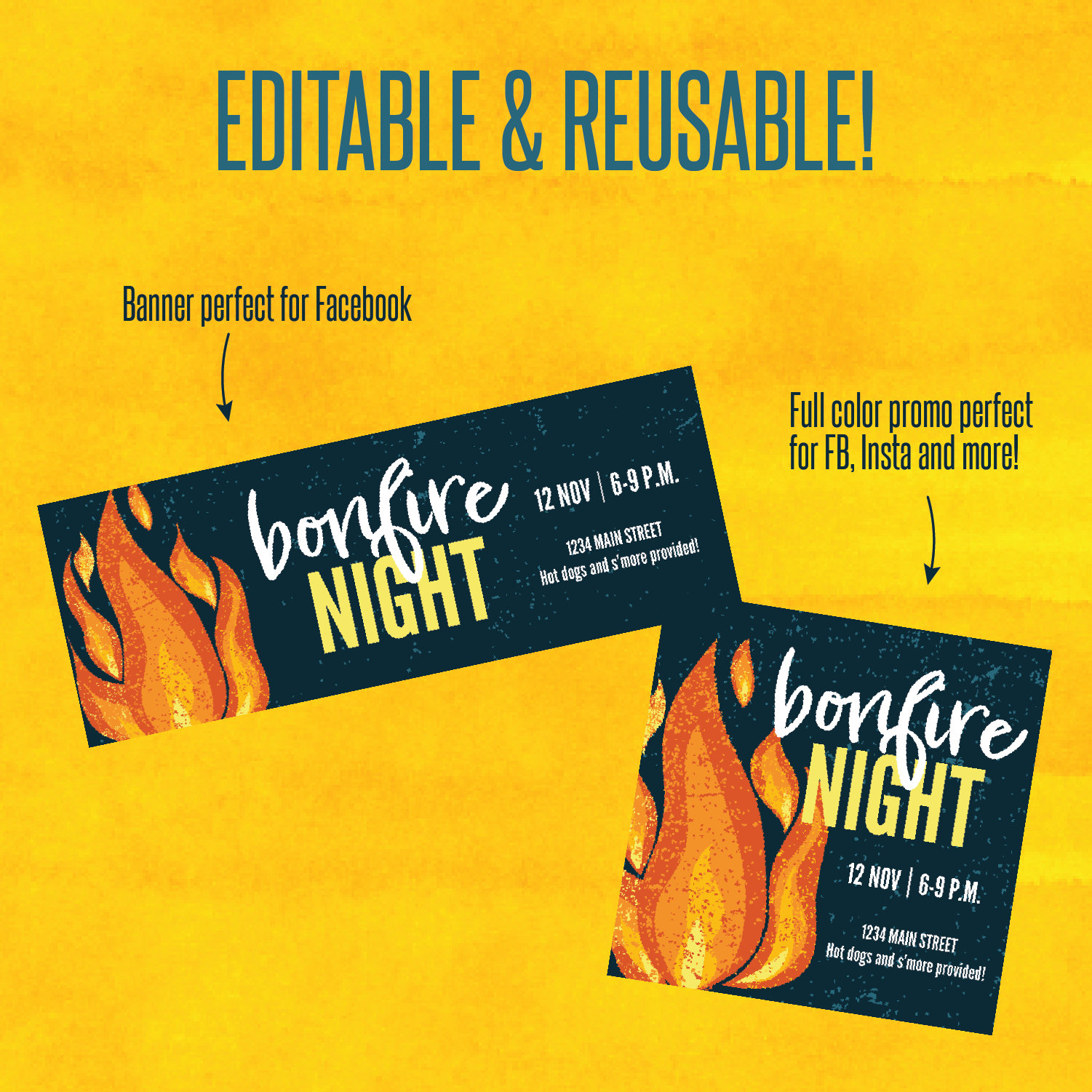 Bonfire Night Social Media Artwork | PTO | PTA | School Event ...