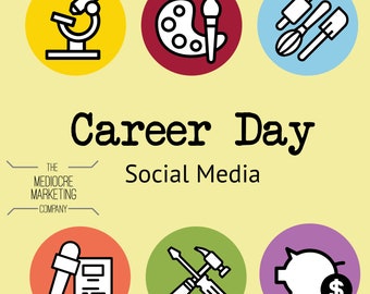 Career Day Social Media Artwork | PTO | PTA | School Event | Editable PDF | Editable Powerpoint |  Job Fair | Career Center | Professionals