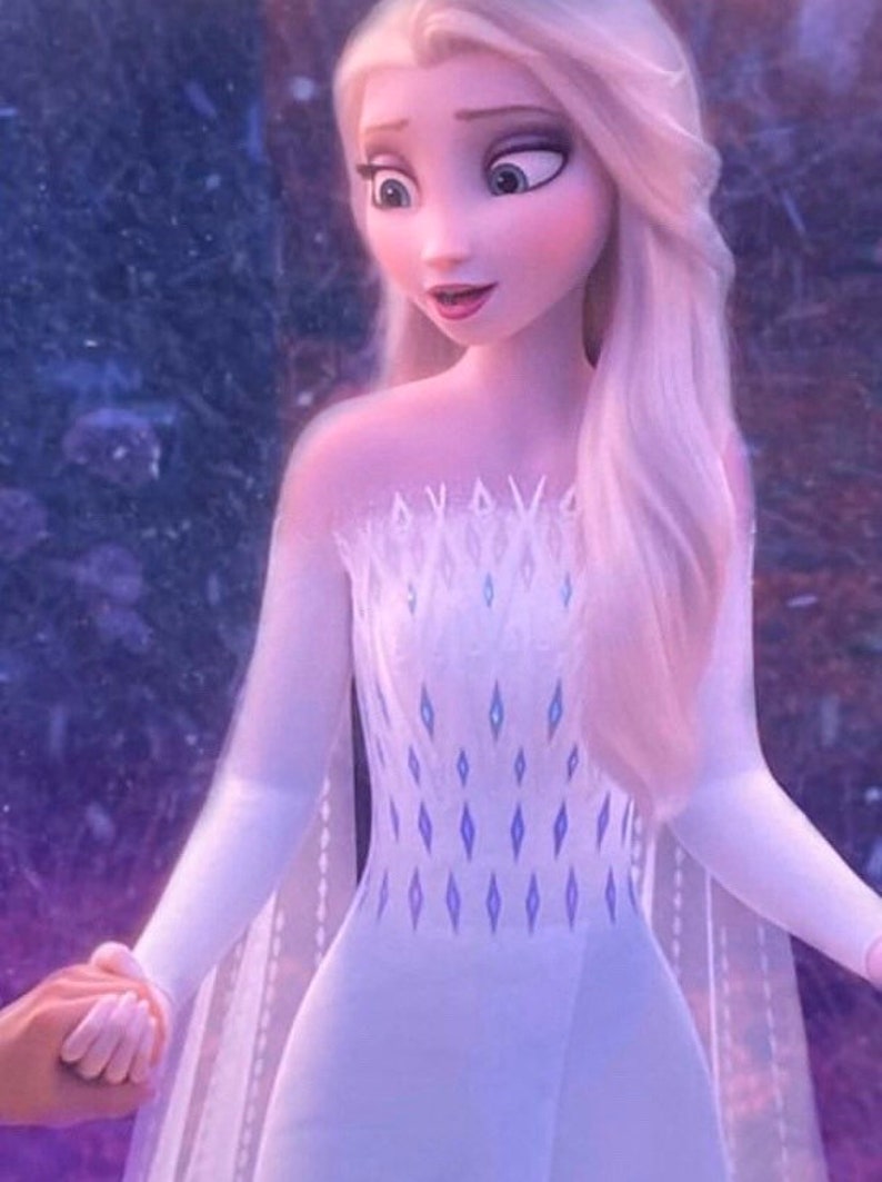 Frozen 2 adult Elsa white dress | Etsy