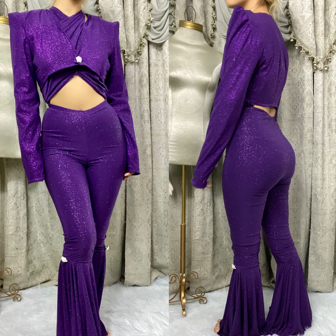 Traje de quintanilla de Selena atuendo morado Etsy México