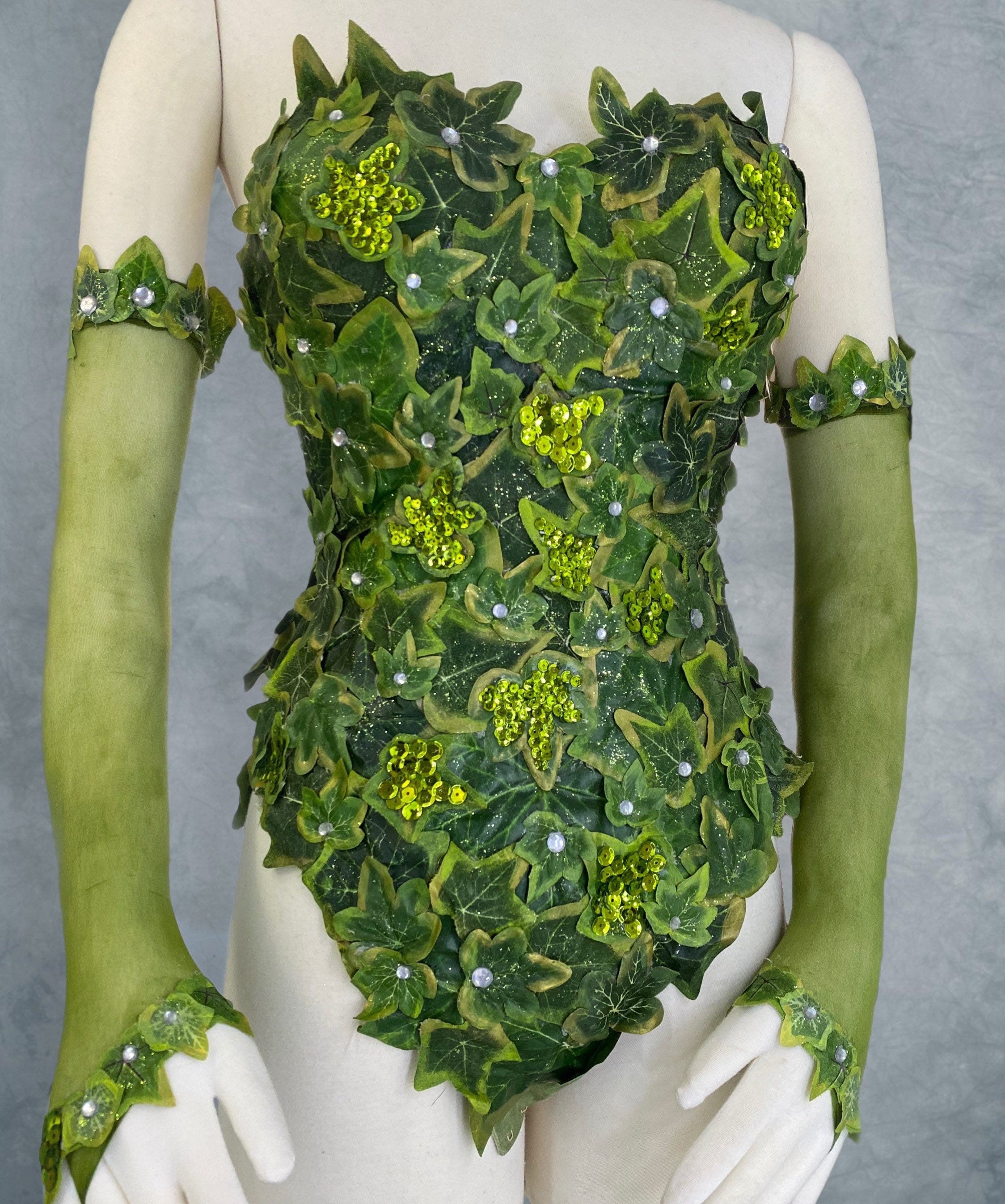 Very detailed Poison ivy corset cosplay Etsy