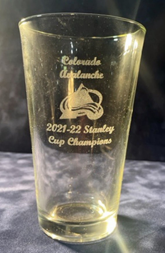 Colorado Avalanche 2021-22 Stanley Cup Champions 16 Oz Pint Glass With  Quantity Pricing Optional 