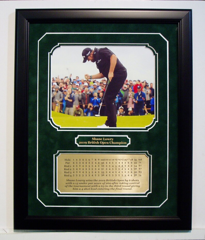 Shane Lowry 2019 British Open Champion 8x10 Photo Professionally Framed