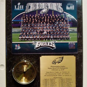 Philadelphia Eagles Super Bowl LII Champions Team 8x10 Clock - Etsy