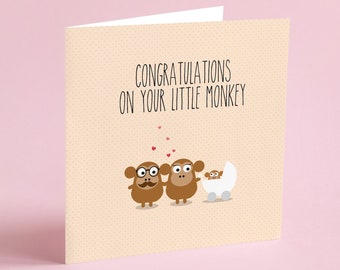 Congratulations // New baby // Greeting card // baby boy // baby girl // congrats // pun card