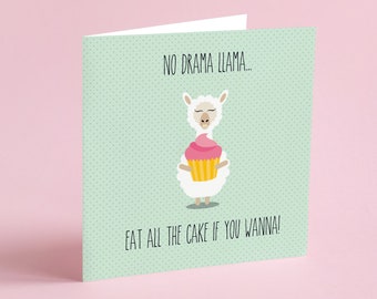 Llama birthday card // funny birthday card