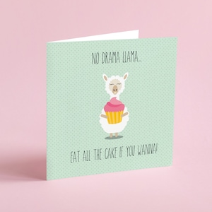 Llama birthday card // funny birthday card