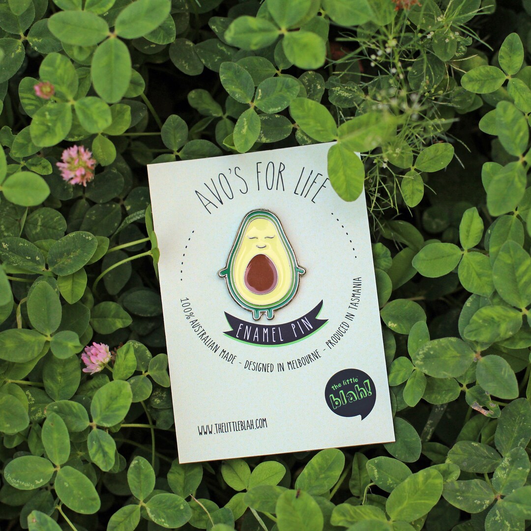 Avocado Enamel Pin, Cute Lapel Pin - Etsy