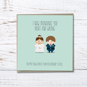 Wedding card // funny wedding // congratulations // Greeting card // pun card