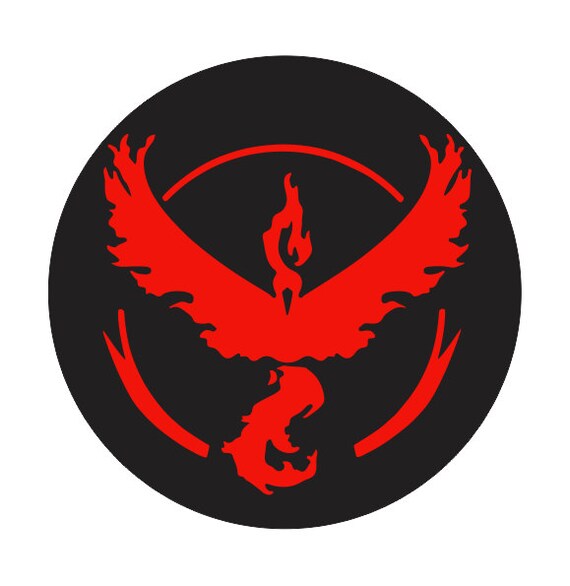 Pokemon Go Team Valor Sticker Etsy