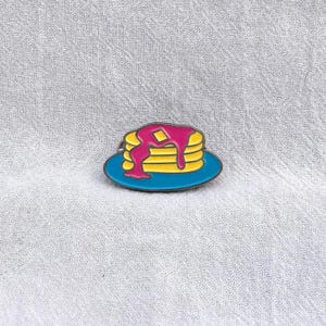 Pin! pansexual pancakes | One and a quarter inch enamel pin | soft enamel