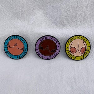 Enamel Pin! | Emotional Support Tiddies | 1.25 inch enamel pin