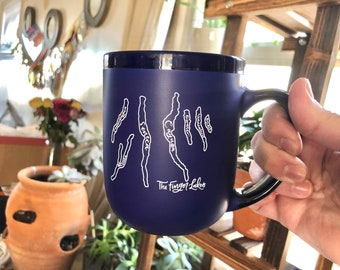 Mug! Finger Lakes | hand-lettered mug 16 ounces | upstate New York