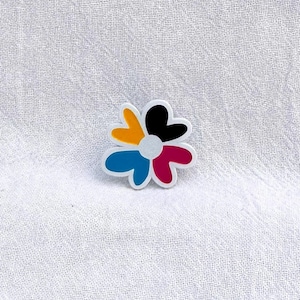 Pin! Poly Pride | One and a quarter inch enamel pin | soft enamel