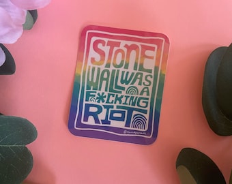 Sticker! "Stonewall was a F*cking Riot" | 2" vinyl sticker | LGTBQIA+