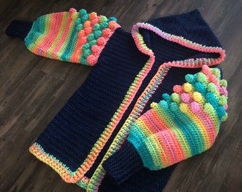Retro Rainbow Cardi Pattern