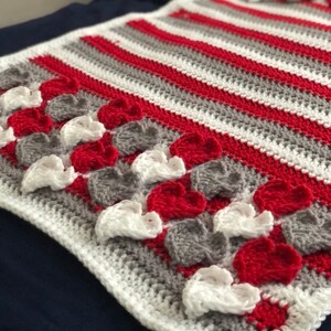Field of Hearts Crochet Blanket Pattern Pdf