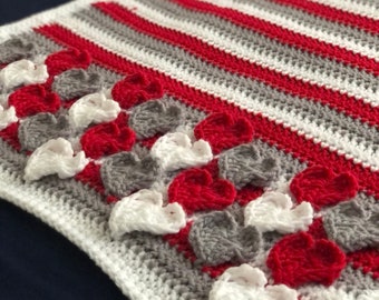 Field of Hearts Crochet Blanket Pattern Pdf