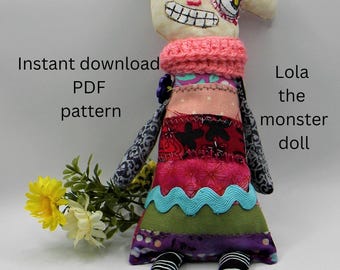 Lola Monster Doll Sewing Pattern (PDF Download)