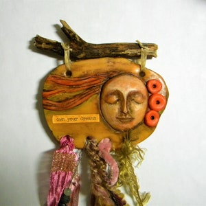 Clay goddess talisman wall decor